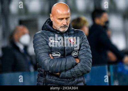 Pier Luigi Penzo Stadium, Venedig, Italien, 26. Oktober 2021, Enttäuschung, Frustration von Stefano Colantuono (Cheftrainer der US Salernitana) während Stockfoto