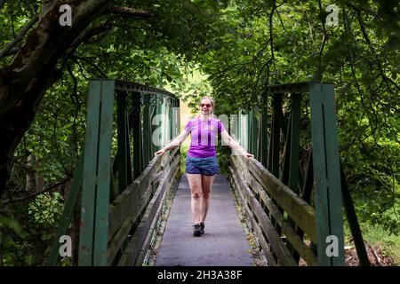 Ronan's Way Wanderwege in den Glen's of Antrim an der Antrim Coast neben Cushendun, Nordirland. Stockfoto