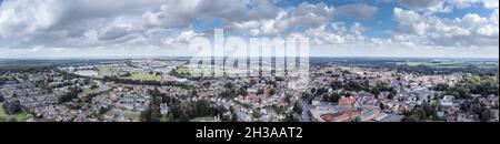 Luftpanorama der Stadt Thetford in england Stockfoto