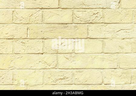 Ansicht von gelben Backstein strukturierten Hintergrund. Stockfoto
