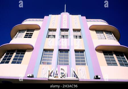 USA, FLORIDA, MIAMI BEACH, MARLIN HOTEL IM ART DÉCO-VIERTEL Stockfoto