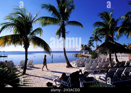 USA, FLORIDA, KEY LARGO, MARRIOTT HOTELSTRAND Stockfoto