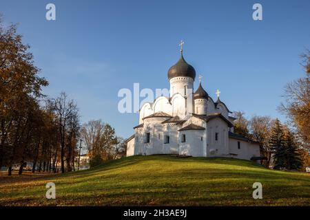 Kirche des heiligen Basilius des Großen in Pskow, Russland Stockfoto