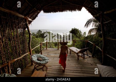 TANSANIA, SANSIBAR-ARCHIPEL, PEMBA-INSEL. FUNDOO LAGOON HOTEL Stockfoto