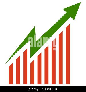 Candlestick-Chart, Börsenhandelschart, Börsenhandel, bullischer Punkt, Aktiendarstellung Stock Vektor