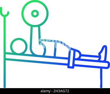 Symbol für linearen Vektor des Gradienten für Krafttraining Stock Vektor