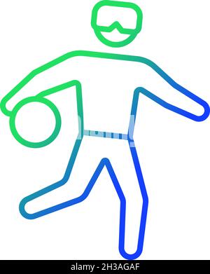 Goalball Gradient Linear Vector Icon Stock Vektor