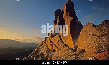 FRANKREICH. SÜDKORSIKA (2A) FELSEN VON ROCAPINA Stockfoto