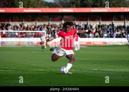 Salford City 2-0 Hartlepool United. Das Peninsula Stadium, Moor Lane, Salford. Stockfoto