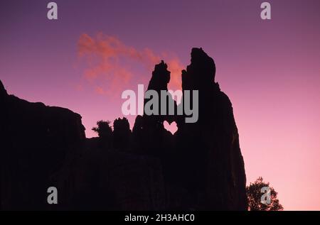 FRANKREICH. CORSE DU SUD (2A) REGION DEUX SEVI. CALANQUES VON PIANA (UNESCO-WELTKULTURERBE) Stockfoto