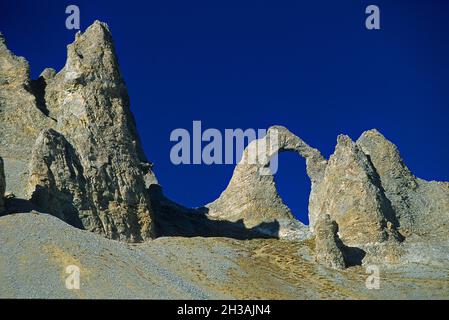 FRANKREICH. SAVOIE (73) HAUTE-TARENTAISE. SPALTNADEL VON TIGNES Stockfoto