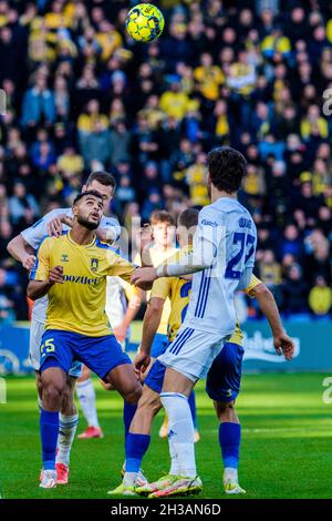 Broendby, Dänemark. Oktober 2021. Anis Ben Slimane (25) von Broendby, WENN er während des 3F Superliga-Spiels zwischen Broendby IF und dem FC Kopenhagen im Broendby Stadion in Broendby gesehen wurde. (Foto: Gonzales Photo - Robert Hendel). Stockfoto