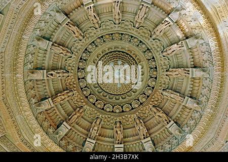 01 02 2009 Architektur BAPS Swaminarayan Temple Bhavnagar-District Bhavnagar-Gujarat Indien Stockfoto