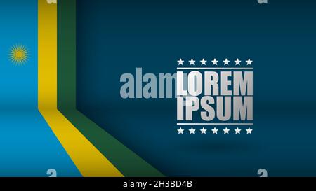 EPS10 Vector Patriotischer Hintergrund mit Ruanda Flaggen Farben. Ein Element der Wirkung für die Verwendung, die Sie daraus machen möchten. Stock Vektor