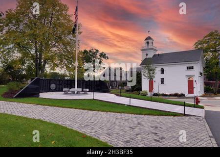 Manchester-by-the-Sea, Massachusetts, USA. Das Museum des Feuerhauses Nr. 1 am Meer wurde 1885 erbaut. Stockfoto