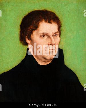 Martin Luther (1483-1546). Porträt von Lucas Cranach dem Älteren, Öl auf Tafel, 1525 Stockfoto