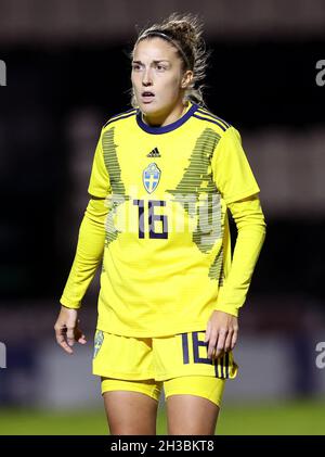 Filippa Angeldal von Schweden während der Women's International Friendly im St. Mirren Park, Paisley. Bilddatum: Dienstag, 26. Oktober 2021. Stockfoto