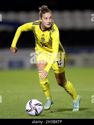 Filippa Angeldal von Schweden während der Women's International Friendly im St. Mirren Park, Paisley. Bilddatum: Dienstag, 26. Oktober 2021. Stockfoto