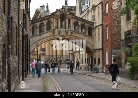 Brücke der Sehenswürdigkeiten in Oxford, Großbritannien. Stockfoto