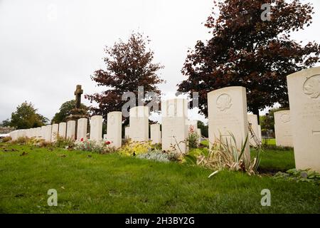 Die von John Gibson erbaute Marble Church, die kanadische Bürgerkriegsgräber, befindet sich in der St. Margaret's Church. Bodelwyddan, Denbighshire, Wales. Stockfoto