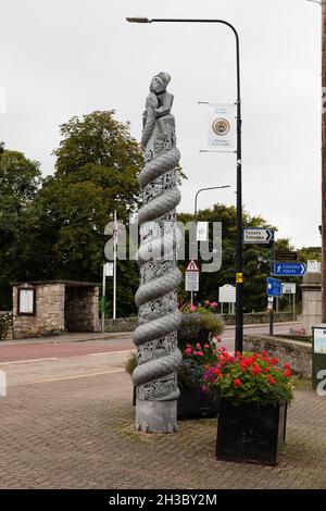 Denkmal für Sir Henry Morton Stanley, St. Asaph, Denbighshire, Wales. Stockfoto