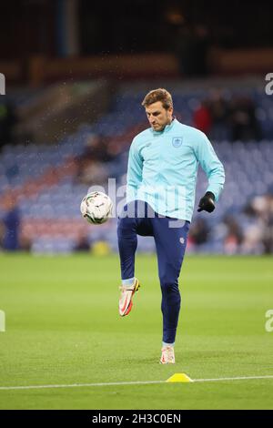 BURNLEY, GROSSBRITANNIEN. 27. OKTOBER Chris Wood aus Burnley vor dem Carabao Cup-Spiel zwischen Burnley und Tottenham Hotspur am Mittwoch, 27. Oktober 2021, in Turf Moor, Burnley. (Kredit: Pat Scaasi | MI Nachrichten) Kredit: MI Nachrichten & Sport /Alamy Live Nachrichten Stockfoto