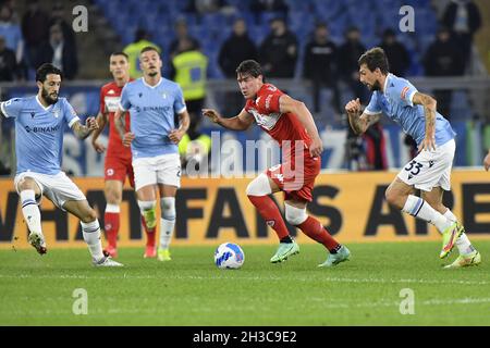 Rom, Italien. 27. Okt, 2021. Während des zehnten Tages der Serie A Meisterschaft S.S. Lazio gegen ACF Fiorentina am 27. Oktober 2021 im Stadio Olimpico in Rom, Italien Credit: Independent Photo Agency/Alamy Live News Stockfoto