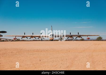 Ein pensionierter Convair B-36 Peacemaker im Pima Air & Space Museum, Arizona, USA. Es ist das größte in Serie produzierte Kolbenflugzeug, das jemals gebaut wurde Stockfoto