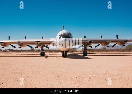 Ein pensionierter Convair B-36 Peacemaker im Pima Air & Space Museum, Arizona, USA. Es ist das größte in Serie produzierte Kolbenflugzeug, das jemals gebaut wurde Stockfoto