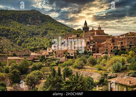 Bilder Bergdorf Valldemossa Baleareninsel Mallorca Stockfoto