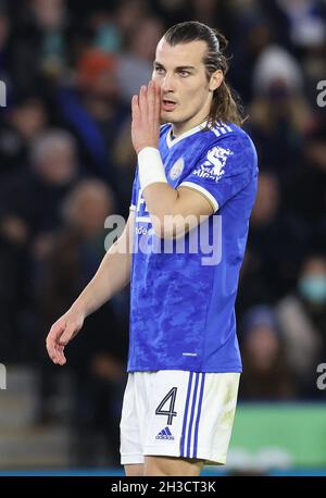 Leicester, England, 27. Oktober 2021. Caglar Soyuncu aus Leicester City während des Carabao Cup-Spiels im King Power Stadium, Leicester. Bildnachweis sollte lauten: Darren Staples / Sportimage Stockfoto