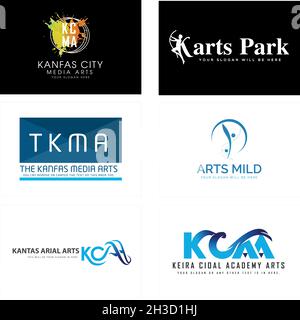 Set von modernen Kunst Park Event Akademie Logo Design-Vorlage Stock Vektor