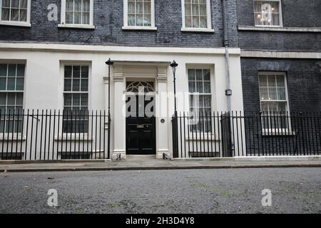 London, Großbritannien. Oktober 2021. Nummer 11 Downing Street. Budget Day, Downing Street, Westminster, London, 27. Oktober, 2021. Kredit: Paul Marriott/Alamy Live News Stockfoto