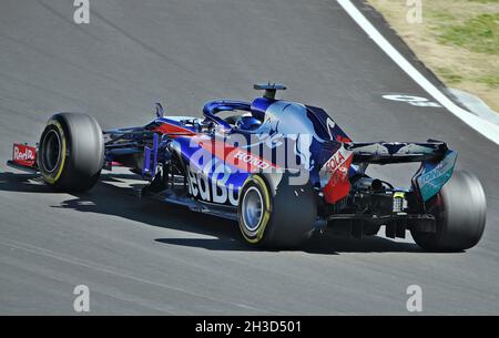 Pierre Gasly-Toro Rosso im Vorsaison-Training auf der Rennstrecke Barcelona Catalunya, 2018, Spanien Stockfoto