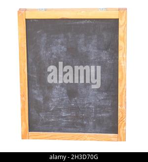 Eine kleine Tafel isoliert auf weißem Hintergrund. Stockfoto