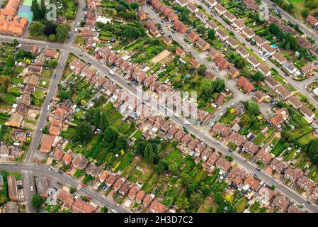 Luftbild von Mapperley in Nottingham Nottinghamshire England Stockfoto