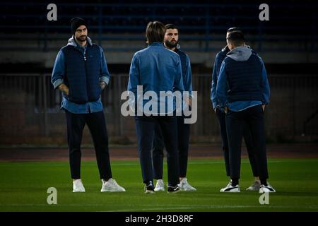 Empoli, Italien. Oktober 2021. Warm up Empoli während Empoli FC vs Inter - FC Internazionale, Italienische Fußballserie A Spiel in Empoli, Italien, Oktober 27 2021 Quelle: Independent Photo Agency/Alamy Live News Stockfoto