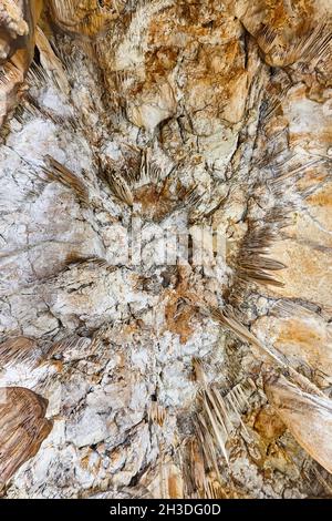 Campanet Höhlen auf Mallorca. Geologisch und mineralisch. Balearen. Spanien Stockfoto