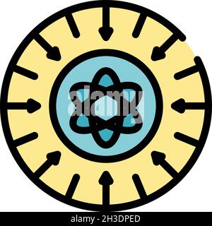 Bioengineering-Symbol. Kontur Bioengineering Vektor Symbol Farbe flach isoliert Stock Vektor