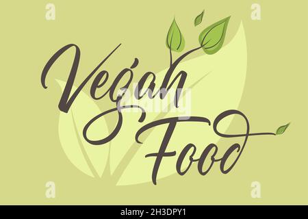Vektor-Illustration für vegane Lebensmittel Stock Vektor