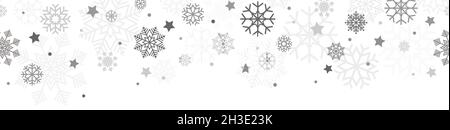 EPS 10 Vektordatei zeigt weihnachtszeit Schnee Sterne nahtlosen Hintergrund grau und weiß gefärbt Stock Vektor