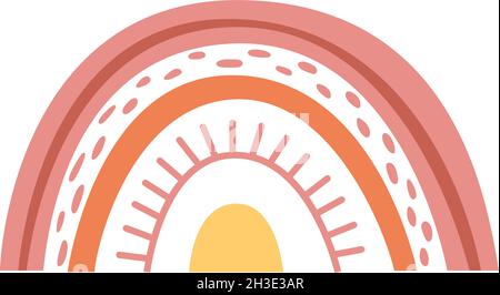 Halbkreisförmige Verzierung. Kindges Regenbogenmuster Stock Vektor