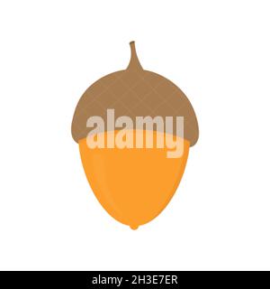Eine niedliche Cartoon Eichel Vektor-Ikone Kunst Stock Vektor