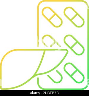 Ergänzungen für Lebergradient lineare Vektor-Symbol Stock Vektor