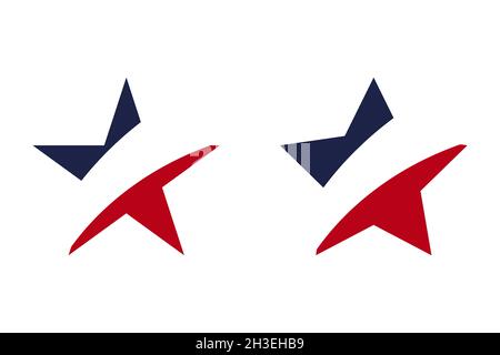 USA-Sternsymbol. Amerikanisches Logo Stock Vektor