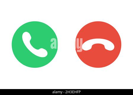 Symbol für Gesprächstaste eingestellt. Vektor eps10 Stock Vektor