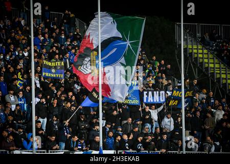 Empoli, Italien. Oktober 2021. Fans von Inter während Empoli FC vs Inter - FC Internazionale, Italienische Fußballserie A Spiel in Empoli, Italien, Oktober 27 2021 Quelle: Independent Photo Agency/Alamy Live News Stockfoto