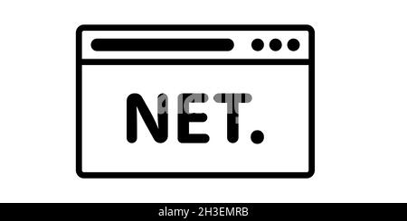 Browser-Symbol mit Netzzeichen. Web-Symbole Stock Vektor