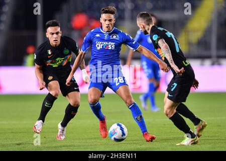 Stadion Carlo Castellani, Empoli, Italien, 27. Oktober 2021, Samuele Ricci (Empoli) während des FC Empoli gegen Inter - FC Internazionale - Italienischer Fußball Ser Stockfoto