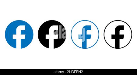 Mediensymbole setzen ein einfaches Design Stock Vektor